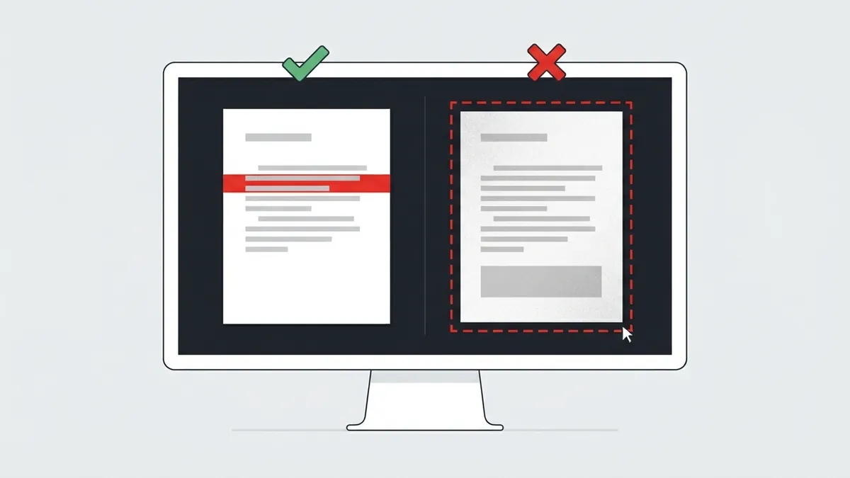 Bôi đen thử một dòng để nhận biết file PDF scan trước khi chuyển sang Word