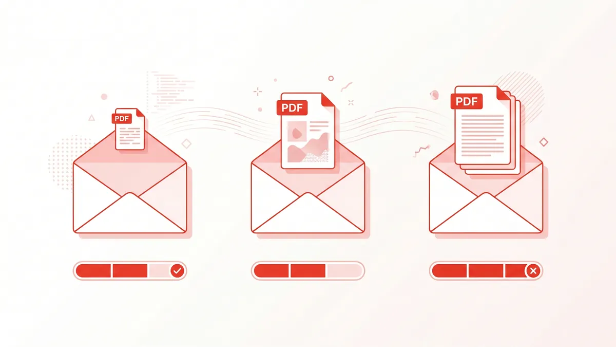 Dung lượng PDF phù hợp theo loại tài liệu khi gửi email