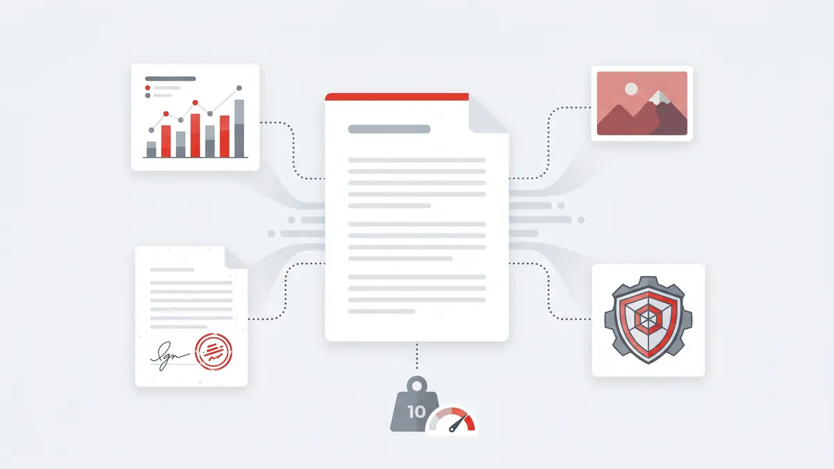 Các thành phần khiến file báo cáo PDF phình to dung lượng