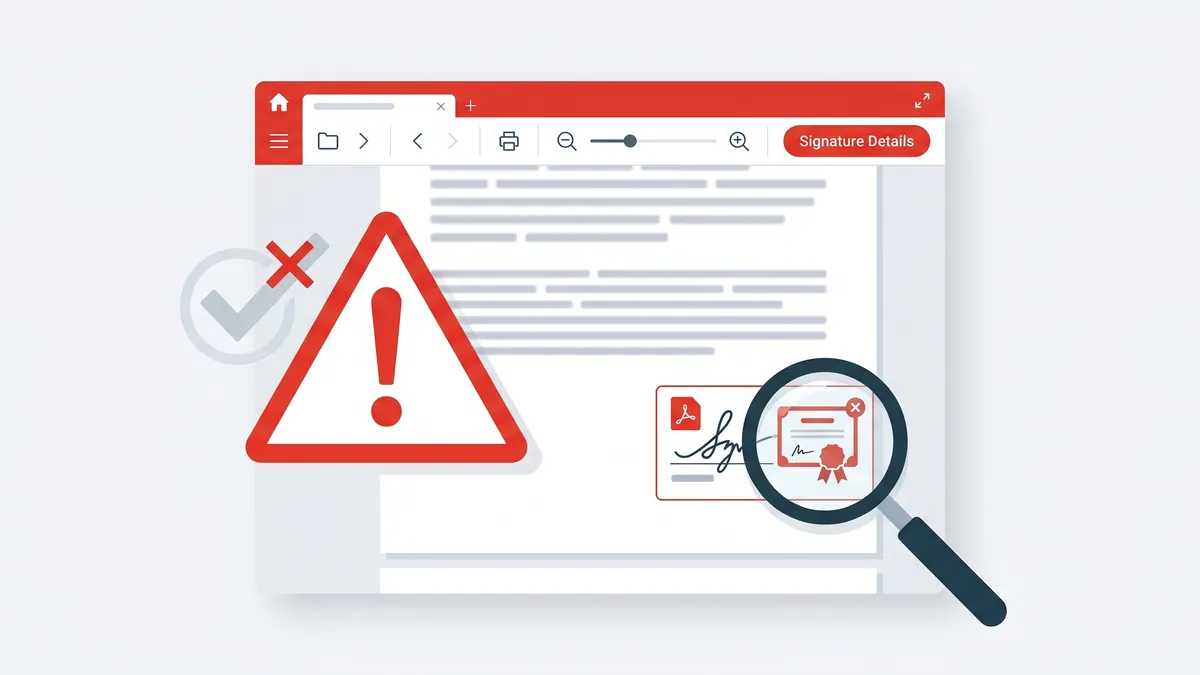 Cảnh báo chữ ký số không hợp lệ sau khi nén PDF