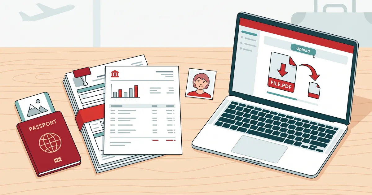 Nén PDF hồ sơ xin visa du lịch đúng dung lượng cổng nộp