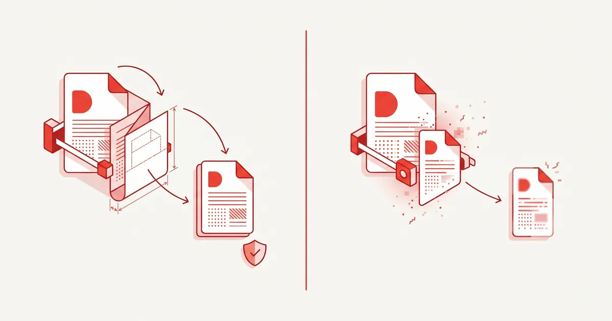 Sự khác nhau giữa nén PDF mất dữ liệu và không mất dữ liệu