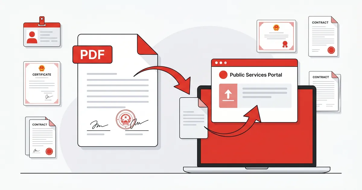 Nén PDF nộp cổng dịch vụ công trực tuyến đúng dung lượng